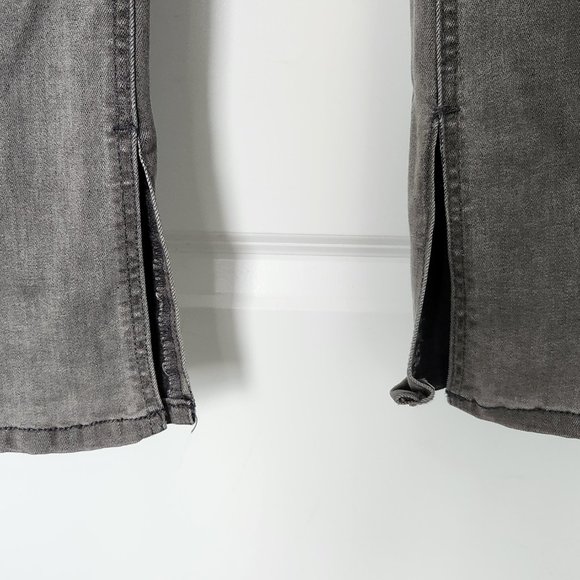 COPY - Slit Hem Straight Leg Jeans - Grey - FASHION NOVA - Picture 2 of 11